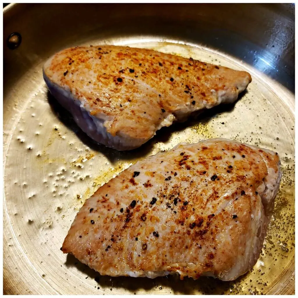 Searing turkey breast