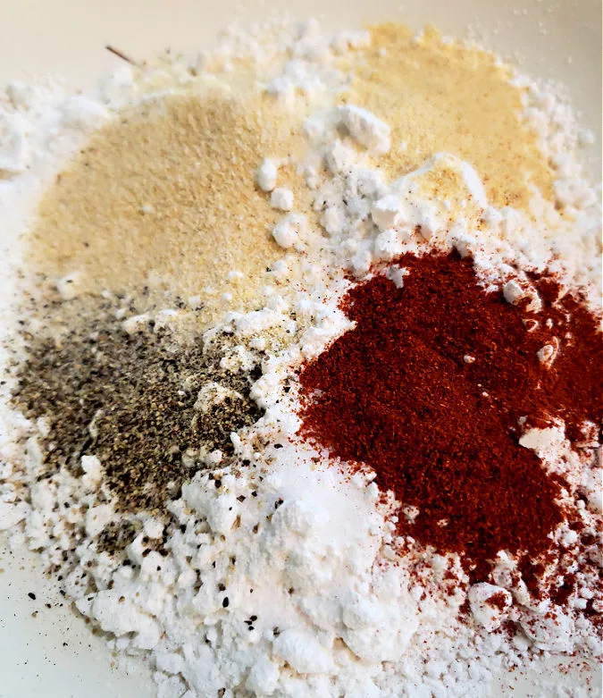 flour and seasonings