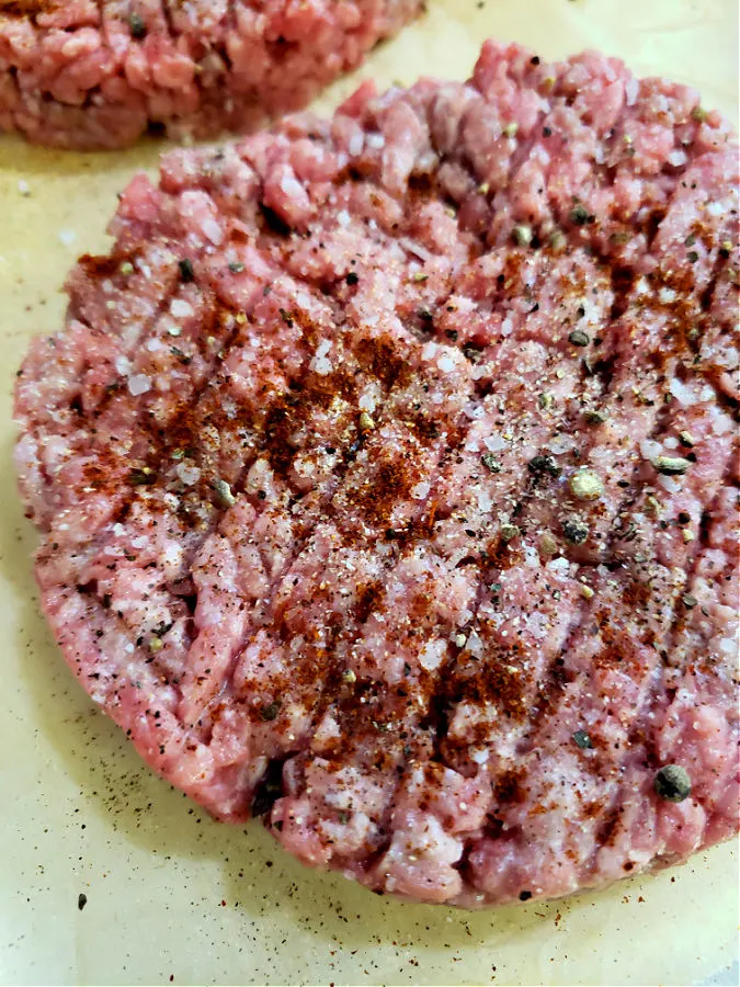 seasoned ground beef patty