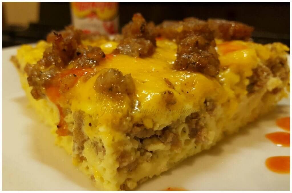 Sausage Egg and Cheese Breakfast Casserole Julias Simply Southern