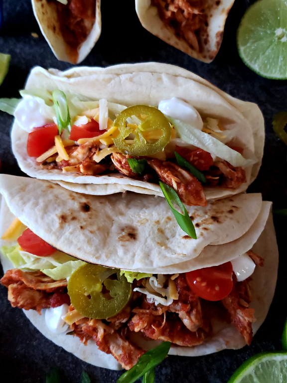 Easy Crock Pot Chicken Tacos Recipe - Julias Simply Southern