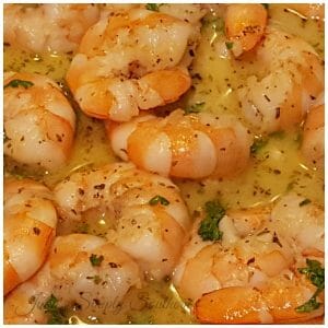 Shrimp with Garlic Cream Sauce over Pasta - Julias Simply Southern