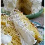 Mandarin Orange Pig Pickin Cake with Pineapple Whipped Frosting