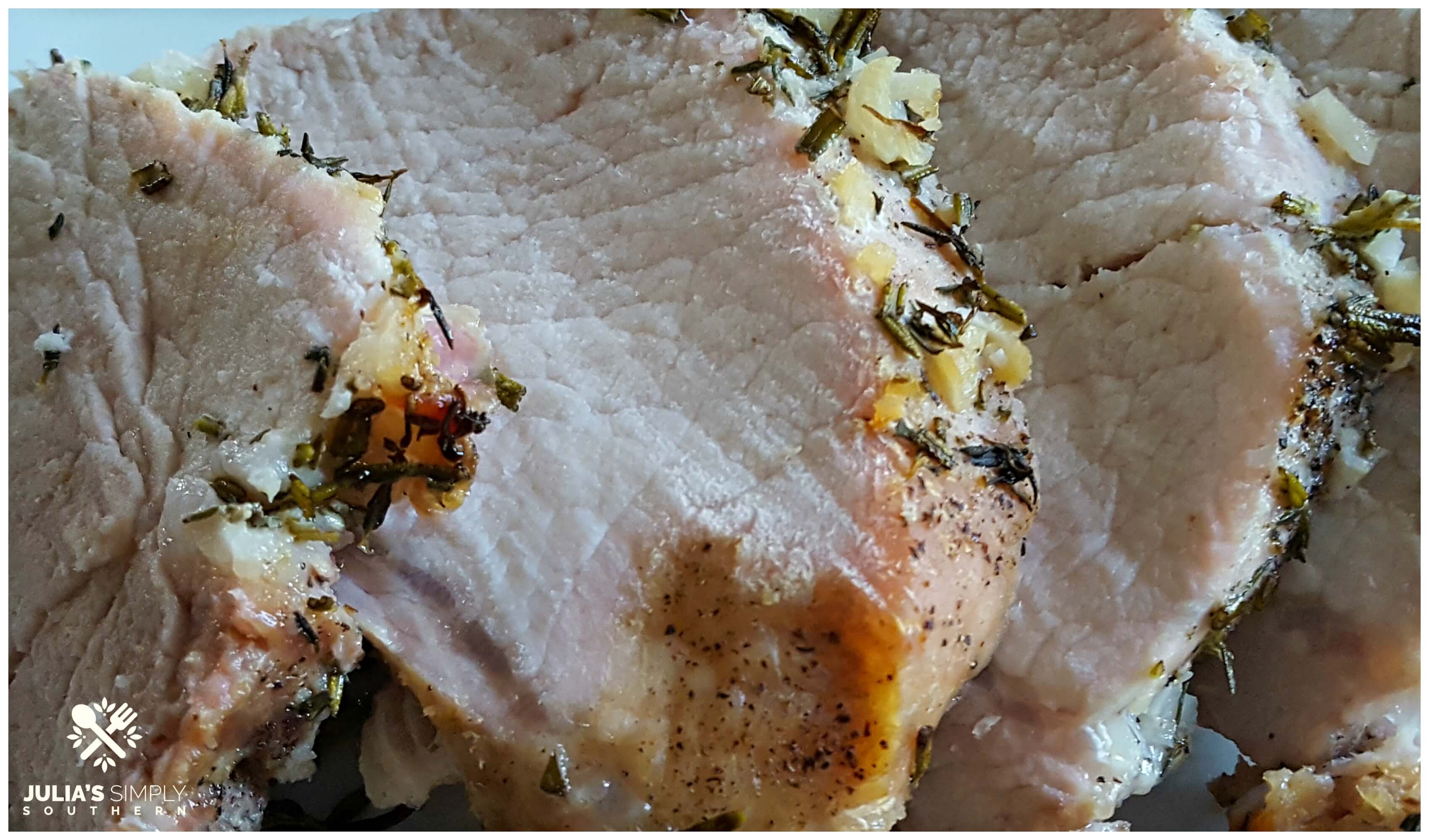 Roast Pork with Garlic and fresh herbs