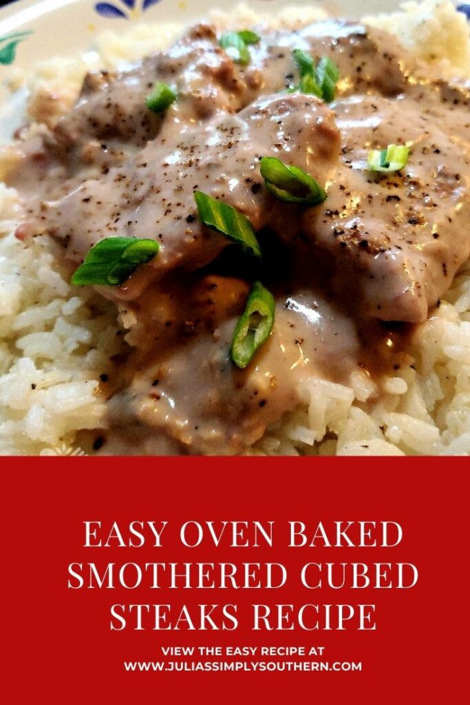 Smothered Cubed Steaks - Pin Graphic
