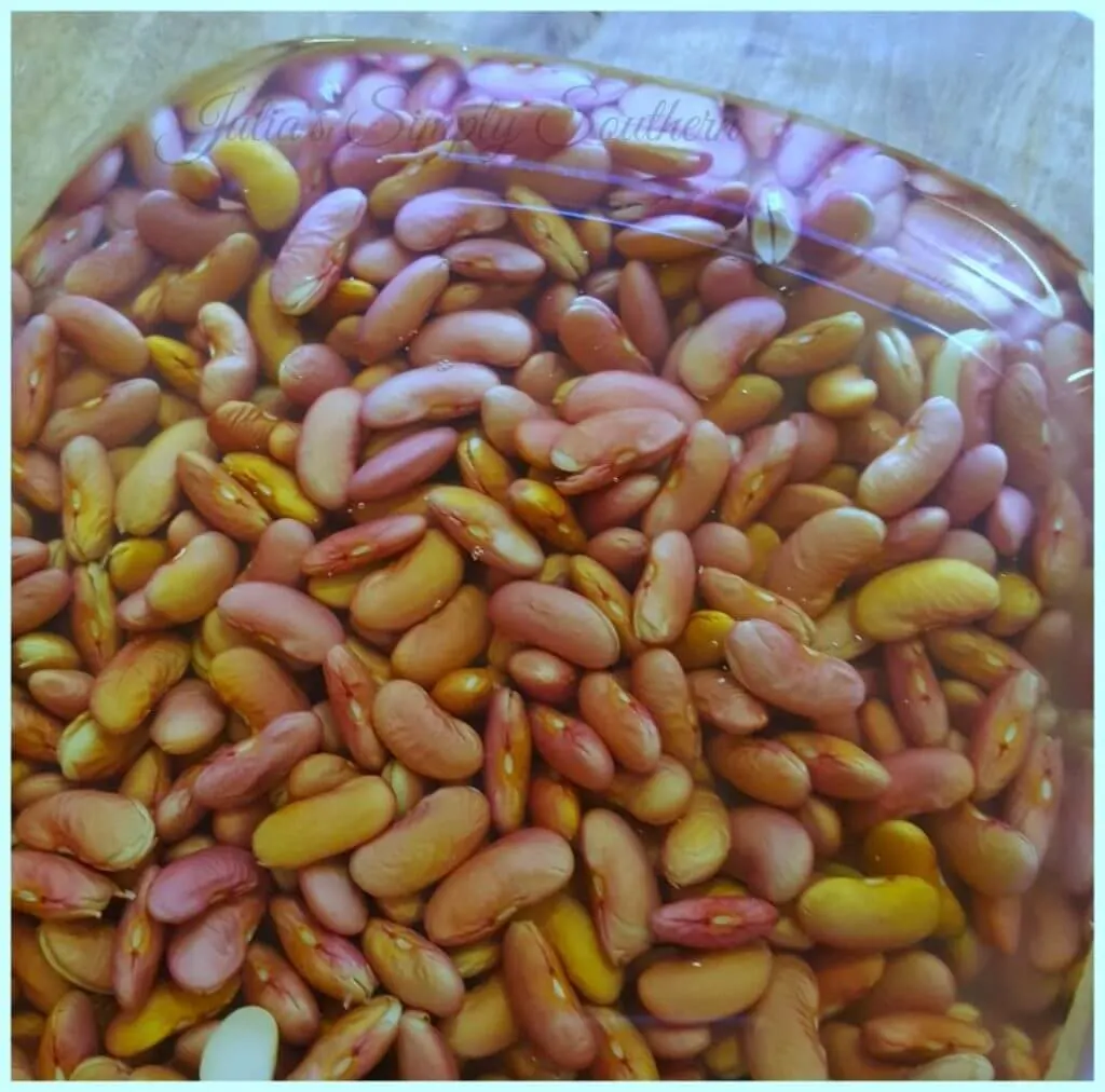 Soaking Dry Red Kidney Beans