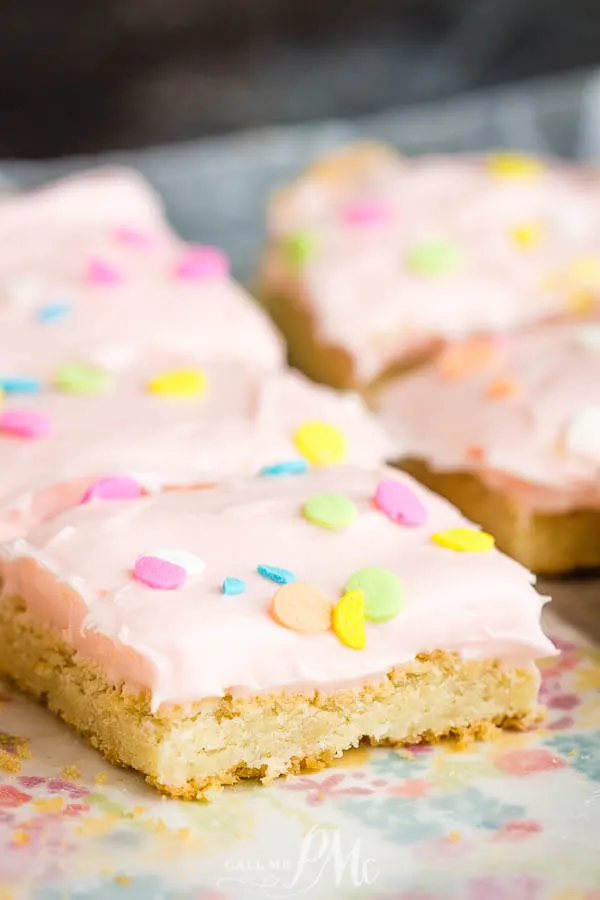 Sugar Cookie Bars Dessert with sprinkles on top