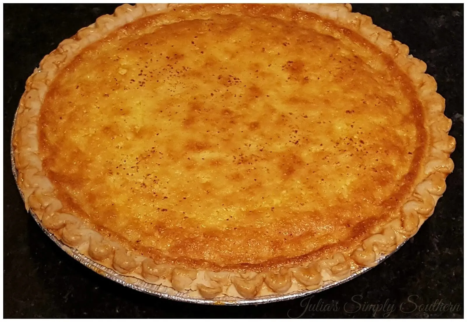 Freshly baked Southern Buttermilk Pie 