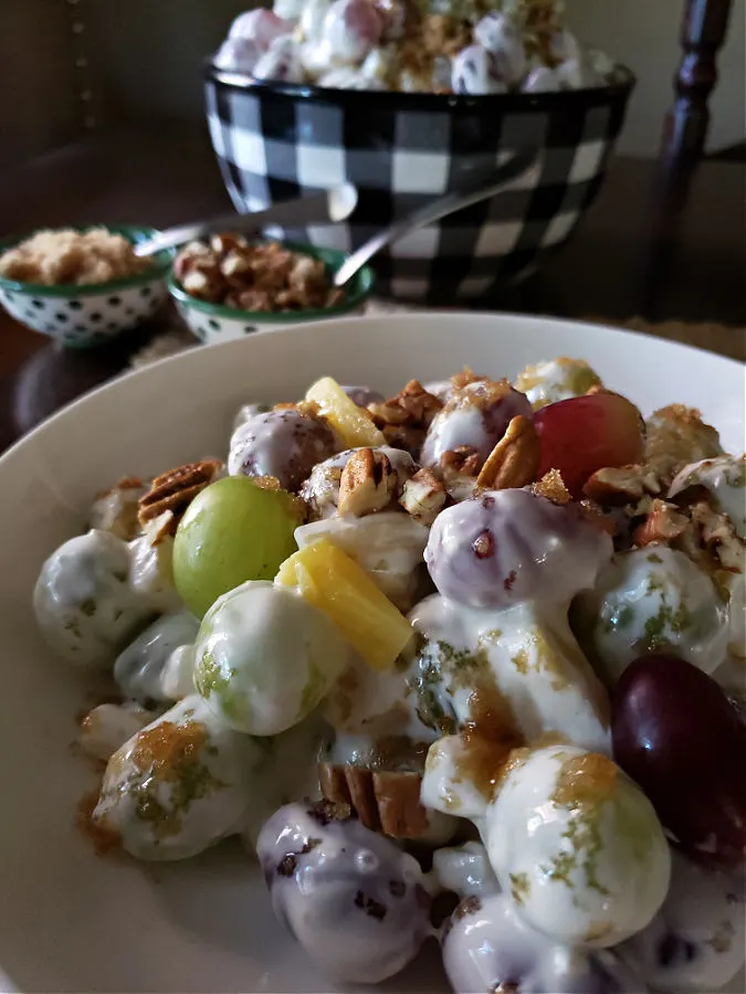 Dessert Salad in a white bowl