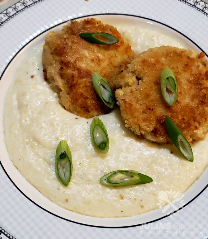 Southern Salmon Patties And Grits Julias Simply Southern