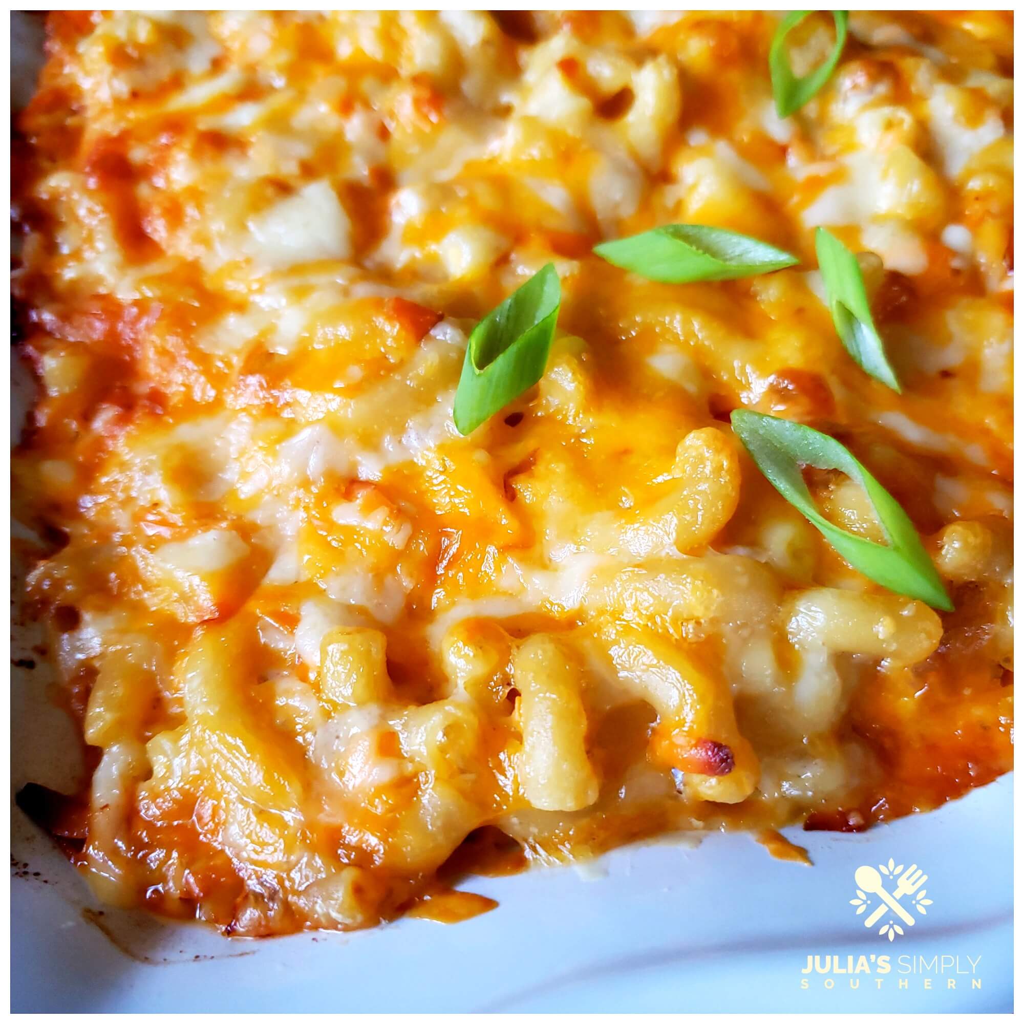 Southern Baked Macaroni &amp; Cheese - Julias Simply Southern