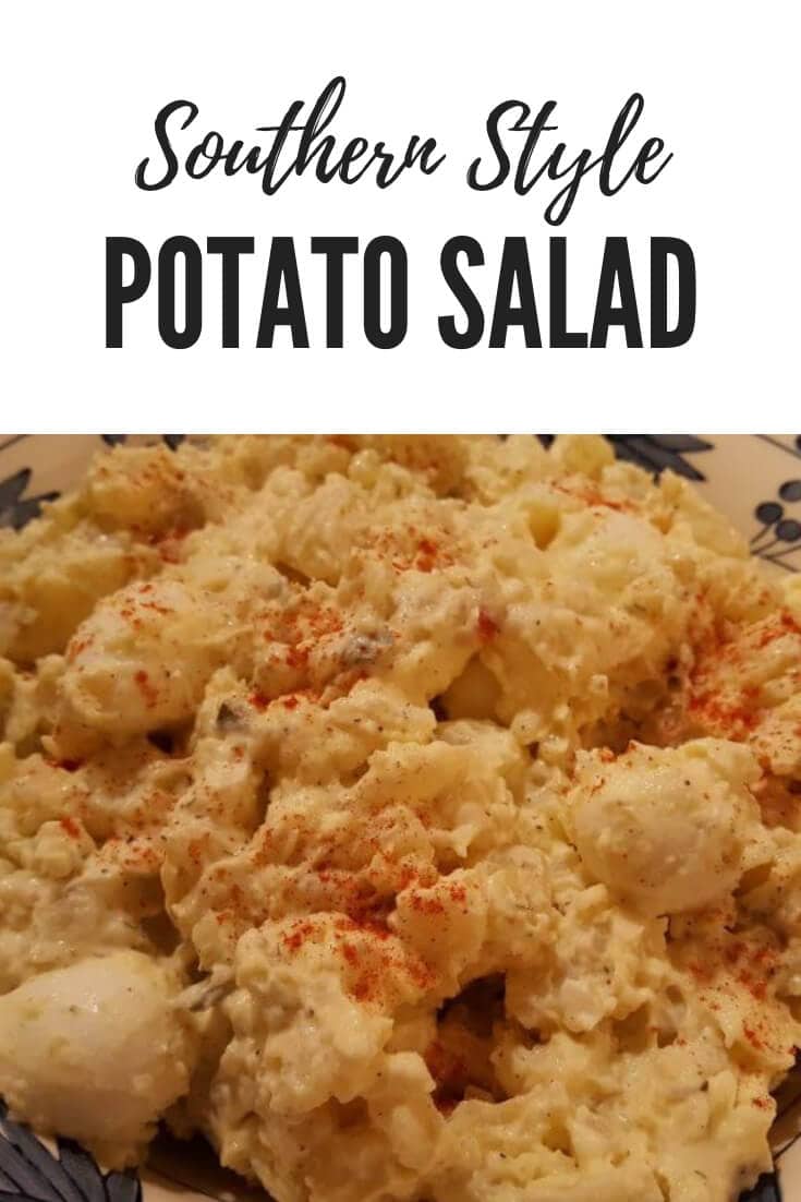 Southern Style Potato Salad Recipe with mayonnaise and mustard #sidedish #potatosalad