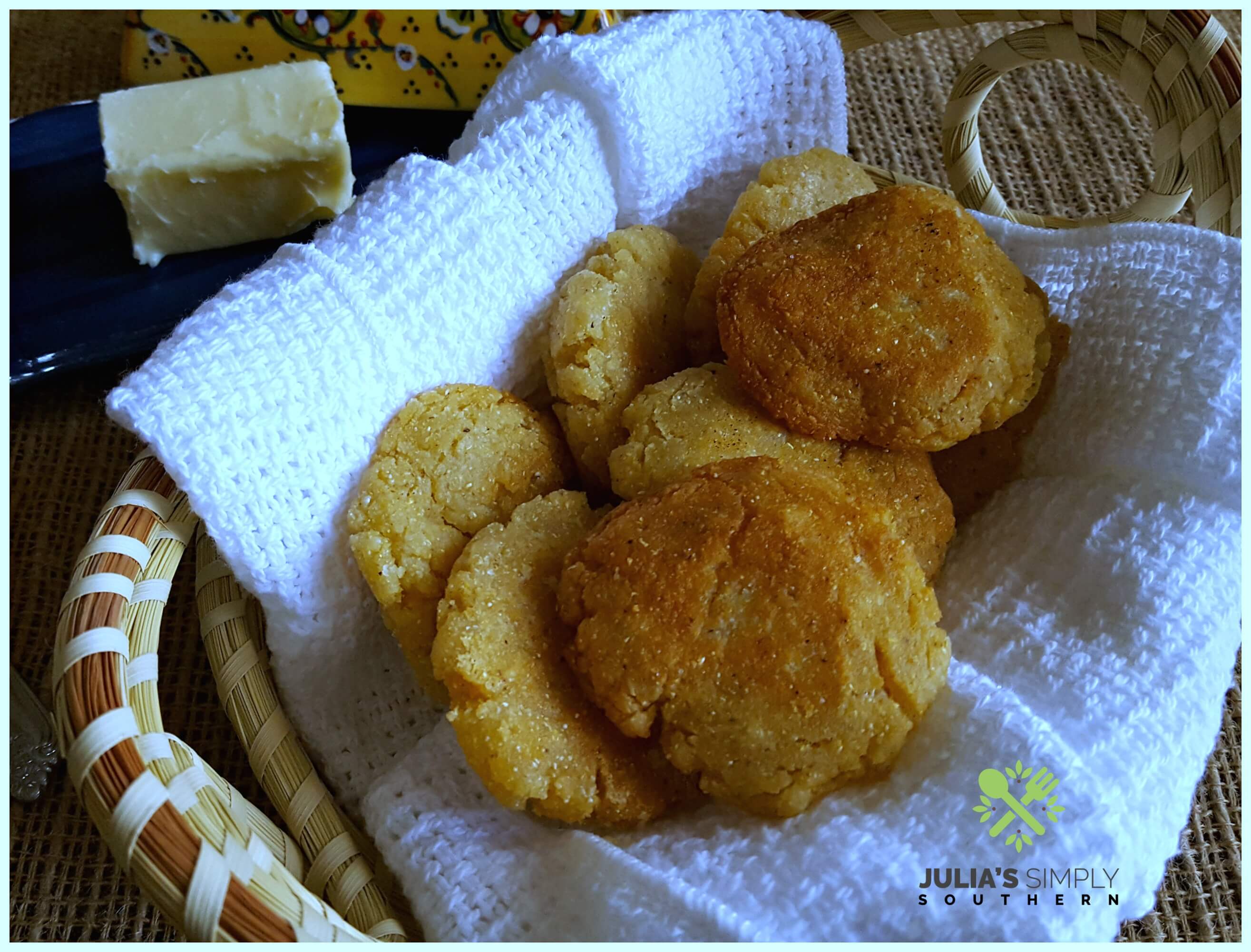 Fried Cornbread in a Cast Iron Skillet