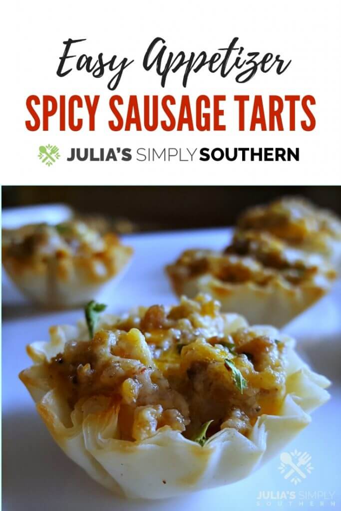 Spicy Sausage Tarts Recipe - Julias Simply Southern
