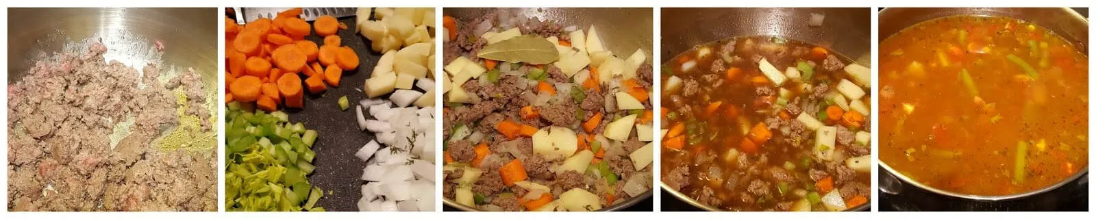 How to make hamburger vegetable soup - ground beef hobo stew
