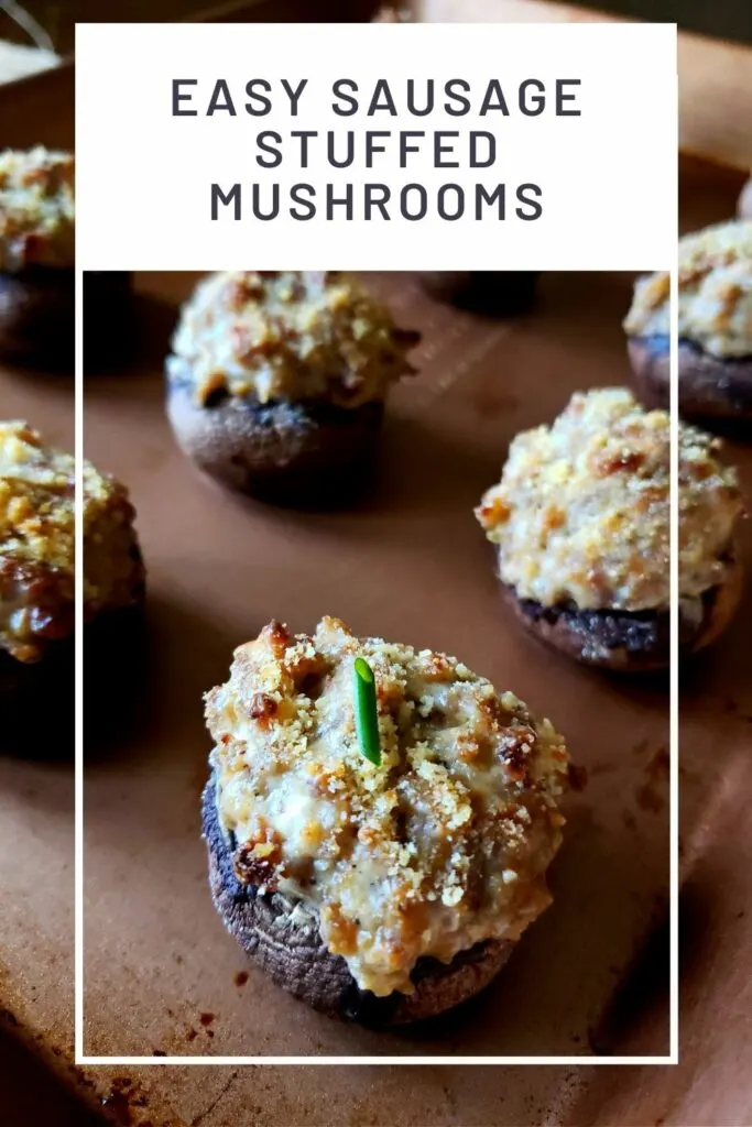 Stuffed Mushrooms - Pin Image