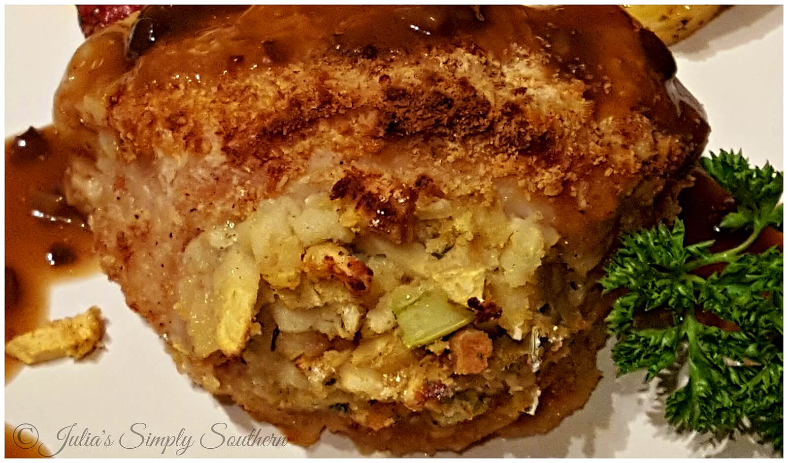 Stuffed Pork Chops Recipe Julias Simply Southern