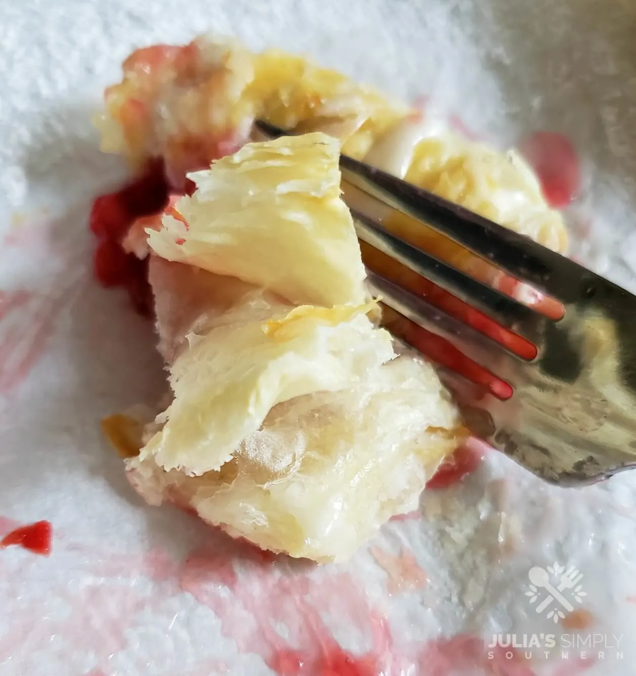 Flaky layers of a puff pastry hand pie