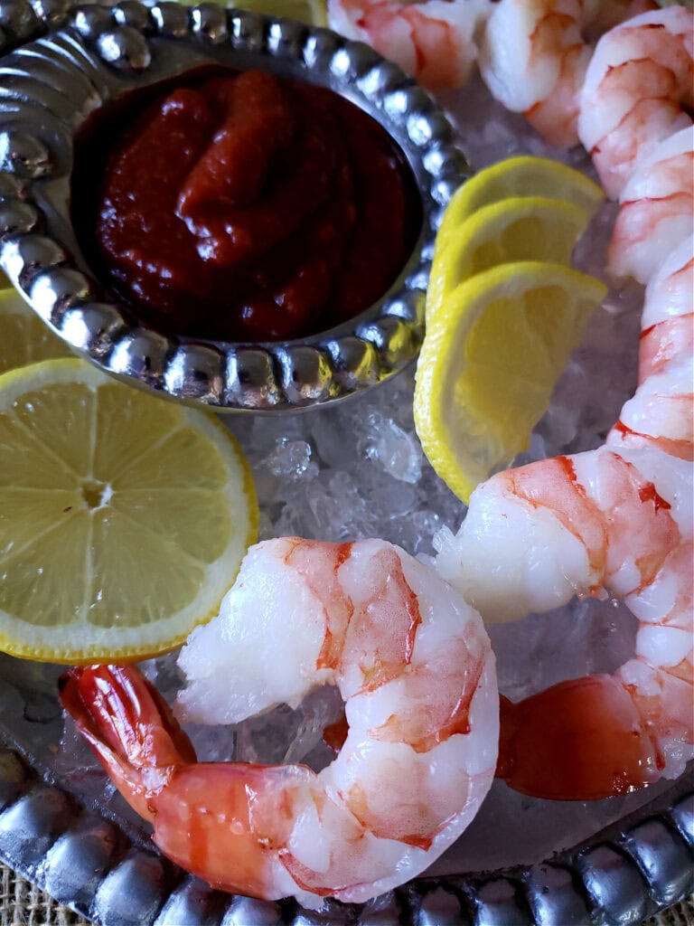 seafood appetizer with homemade shrimp sauce