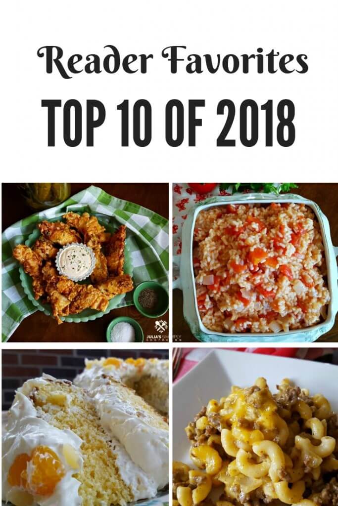 Reader Favorite Top 10 Recipes of 2018 #Top10 #2018 #BestRecipes #ReadersFavorite