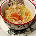 Turkey Noodle Soup in a bowl