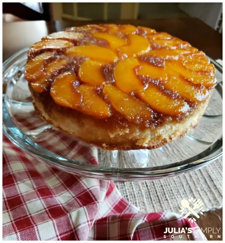 Perfect summer peach upside down cake