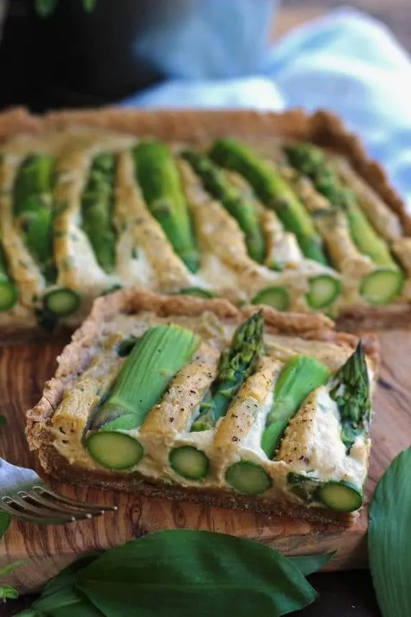 Vegan Asparagus Quiche - Healthy Brunch