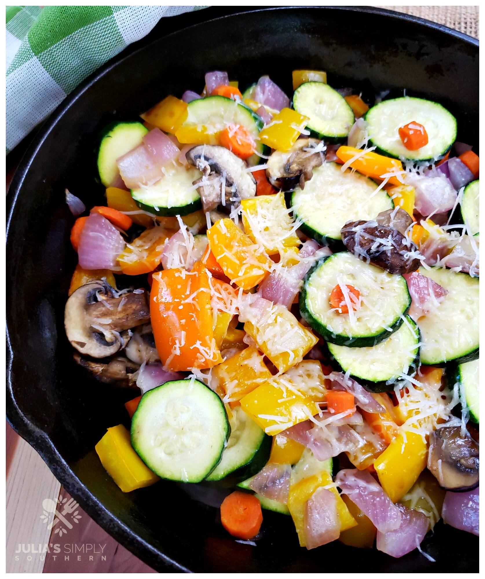 Roasted Vegetable Medley with Parmesan - Julias Simply Southern