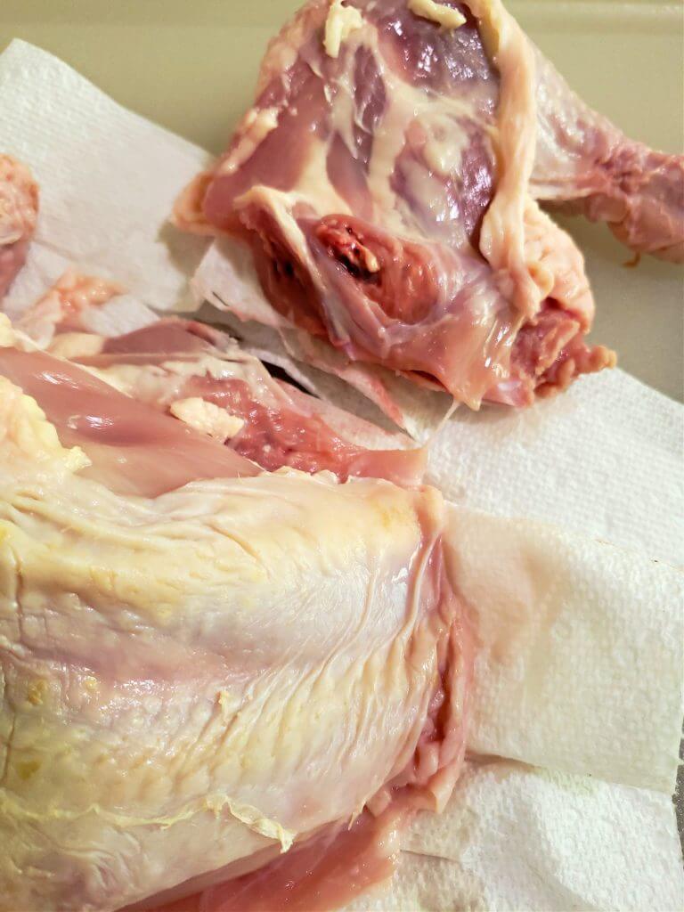 cutting up a whole chicken