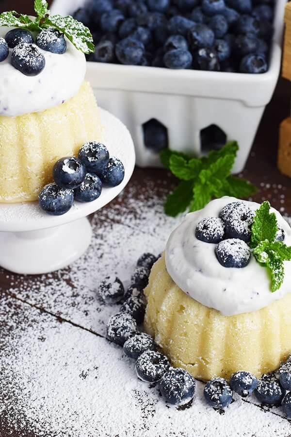 Blueberry whipped cream