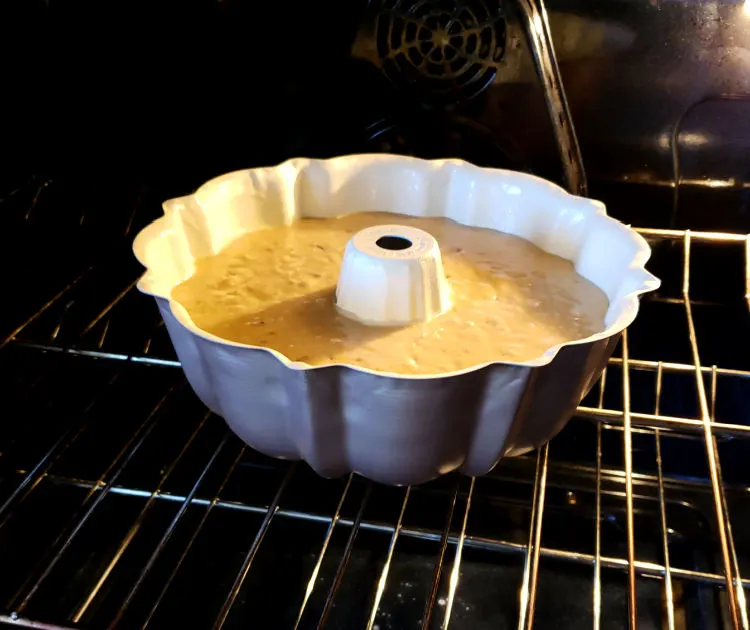 Baking a butter pecan cake