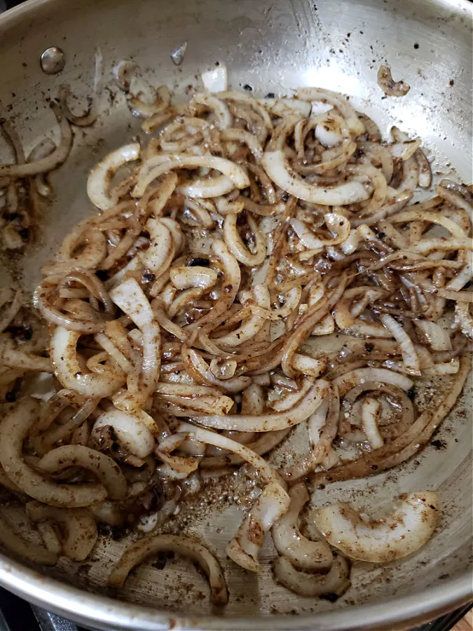 sautéing onions