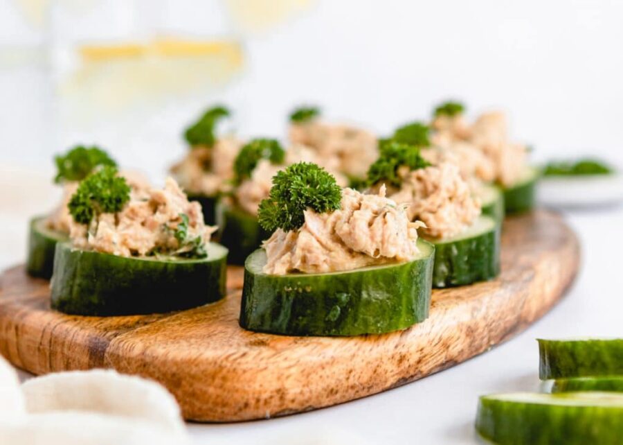 Cucumber Cups with Tuna