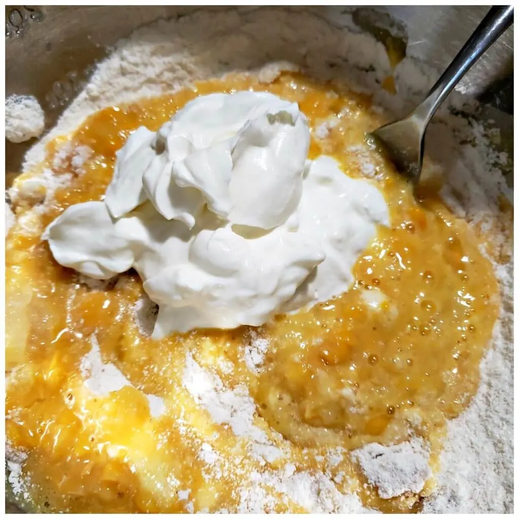 Preparing cornbread batter Southern style