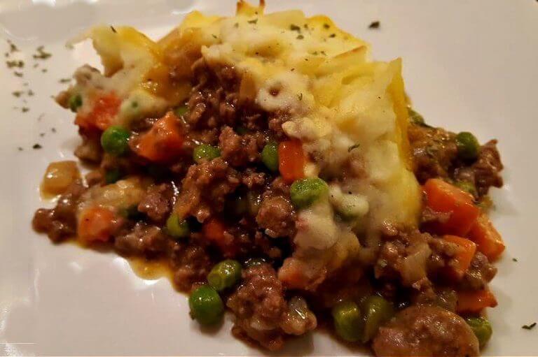 Shepherd's pie on a plate