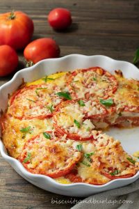 Low Carb Crustless Southern Tomato Pie featured at MPM 224